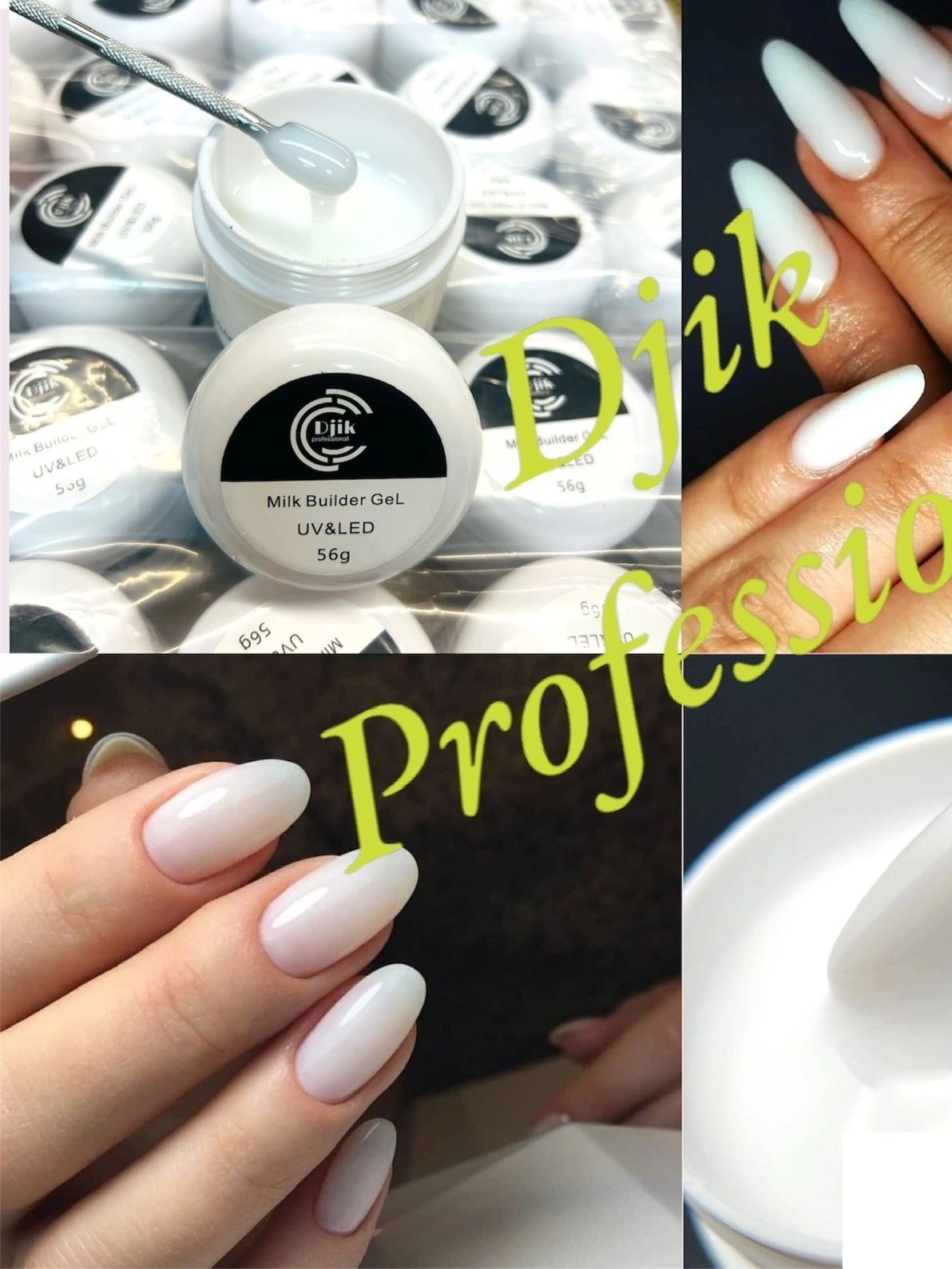 фото Молочный Гель Желе  для наращивания ногтей от Djik Professional Объем  56г 940219 интернет магазин Stok-m.ru