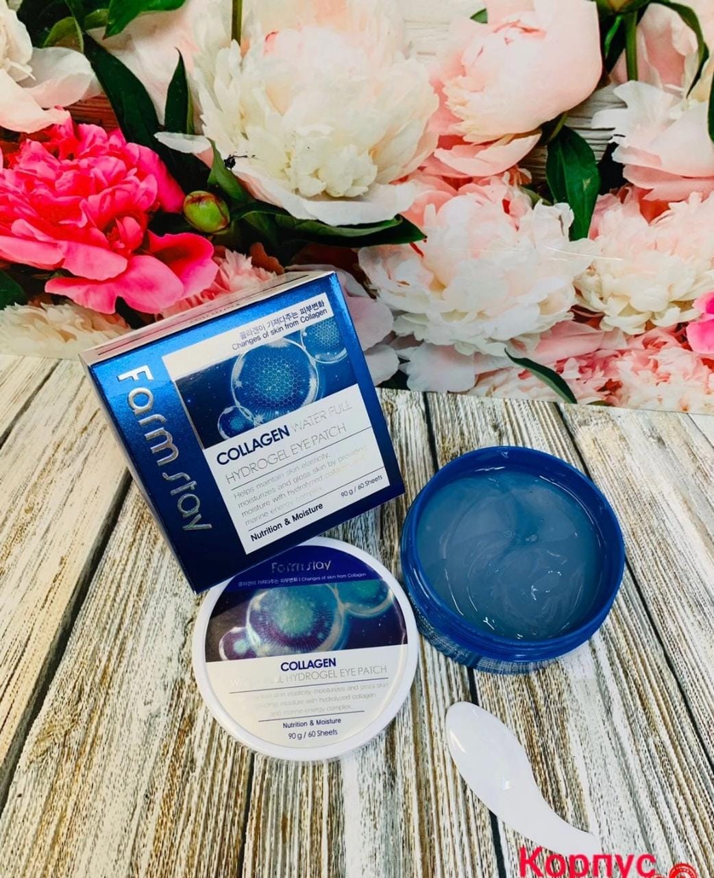 фото ГИДРОГЕЛЕВЫЕ ПАТЧИ С КОЛЛАГЕНОМ FarmStay Collagen Water Full Hydrogel Eye Patch 834435 интернет магазин Stok-m.ru